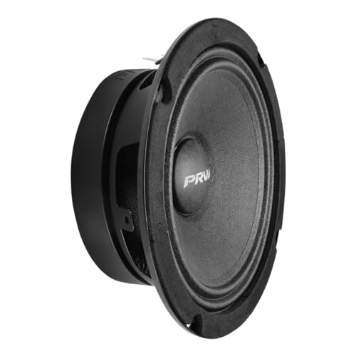 Prv Audio 6Mr200A-4 6" Midrange Speakers - 4 Ohms Mid Range Speaker 100 Watts Rms Power, 200 Watts Continuous Power Alto Series Loudspeaker(Single) - Black, Auxiliary