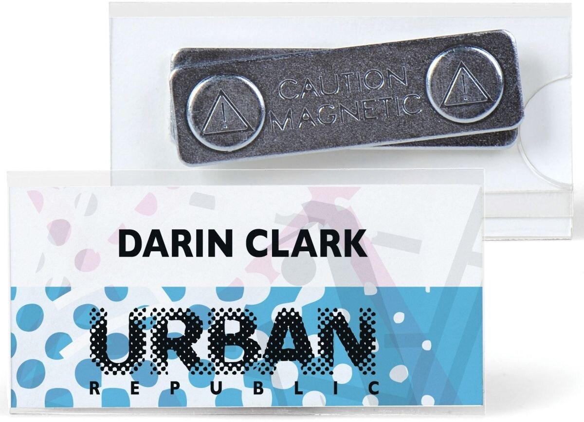 Tarifold Namensschild 75x40mm Magnet transparent VE=25 Stück Image