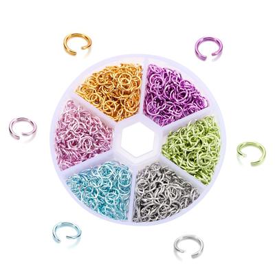 TEMU 6 Colored Total 1080pcs Open Jump Rings For Making Piercing Dangle Punk Nail Charm 3d Alloy Loops Piercing Nail Jewelry Diy Connect Rings Hoop Decoration Image