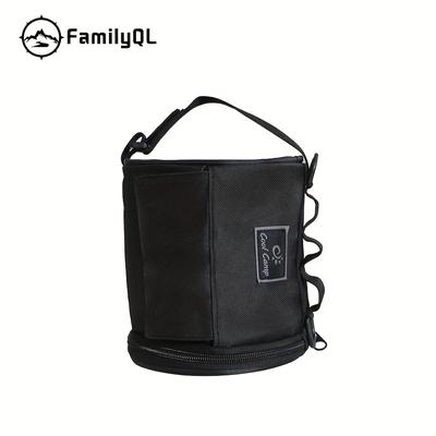 TEMU Familyql Multifunctional Outdoor Camping Tissue Storage Bag, Oxford Cloth Pole Hanging Picnic Tissue Holder, Portable Roll Paper Bag For Mountain Day, Uncharged, No Magnesium Rod/ Image