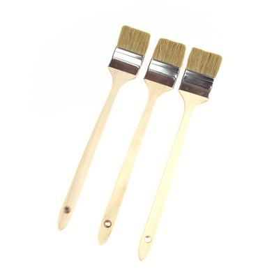 TEMU Pack Of 3 Paint Brushes, 2.5 Inch Long Handle Paint Brush, Elbow Paint Brush, 3pcs Household Chip Paint, Wood Handle Brush Set For Painting, , Canvassing, And Furniture, Home Decor, Etc Image