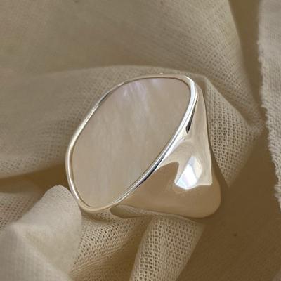 TEMU A 1pc S925 Silver Ring, Approximately Weighing 6.4g, Featuring A Trendy And Design. The Ring Size Is Adjustable, Making It A Perfect Accessory For Parties, Banquets, And Vacations. Image