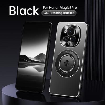 TEMU Suitable For Magic 6 Light And Shadow Rotating Stand Phone Case For Magic 6 And Comfortable -quality Protective Phone Case Image