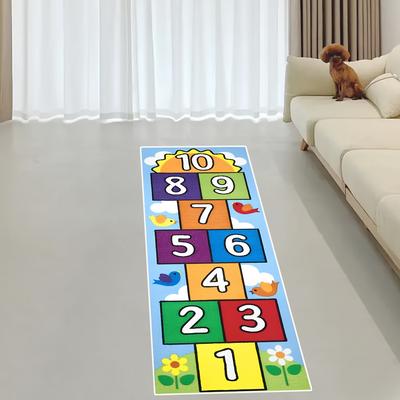 TEMU Christmas Holiday Decoration 1pc Cartoon Lovely Mat Living Room Digital Game Mat Comfortable Non-slip Washable Mat Bedroom Living Room Bed Sofa Side Mat Gift Mat New Year Spring Festival Mat Image