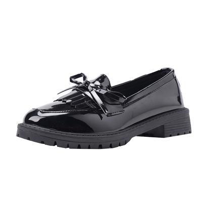 TEMU Elegant Women's Oxford Shoes, Solid Color, Lightweight, Round Toe, Cover Upper, Fabric , - All , Sd Image