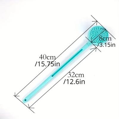 TEMU 1pc Long Handle Soft Brush, Back Scrubber And Body Massage Brush For Shower - No Battery Required, Ball Brush, Bathroom Brushes Image