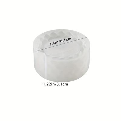 TEMU 1pc Dnejiu Epoxy Resin Mold For Diy Round Candle Holder - Silicone Mold For Handmade Plaster Containers, Home Decor Crafting Supplies, Hybrid Shape, Corded , Candle Holder Mol Image
