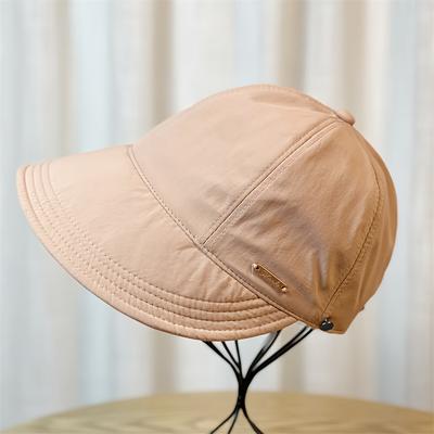TEMU Women's Quick-dry Summer Sun Hat - Adjustable, Lightweight Polyester Fisherman Cap With Mask Hanging Feature, Ideal For Outdoor Activities, Fishing Hat Image
