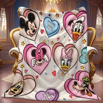TEMU 1pc Mouse& Mouse Blanket, Blanket Set, Party Decoration, Suitable For Bedroom Office Nap Blanket, Day, Easter, New Year Gift, Anniversary Image