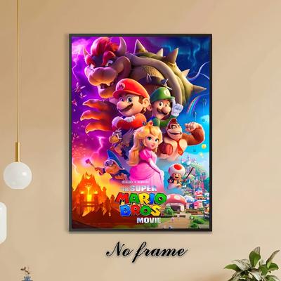 TEMU 1pc, Canvas Art Print Poster Of Cartoon Characters, Frameless, Suitable For Decoration In Living Room, Office, Bedroom, Bar, Etc Image