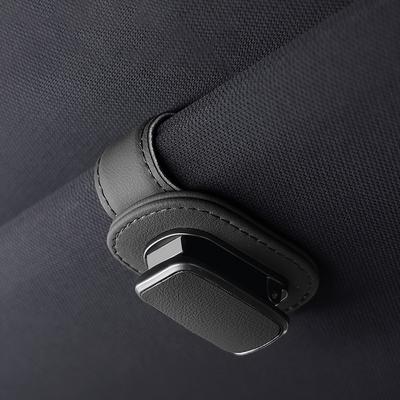 TEMU High Quality Pu Leather Car Clip, Strong Glasses Holder, Suitable For Car , One-size-fits-most, Accessories For Dashboard & Center Console Storage Image