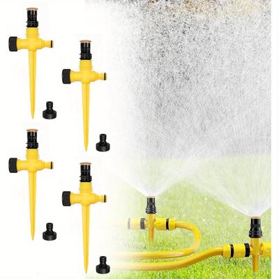 TEMU Set Of 4 Garden Sprinklers, Versatile Watering Device For Lawns, Customizable Sprinkler For Gardens, Suitable For Watering Plants, Vegetables, And Flowers. Image