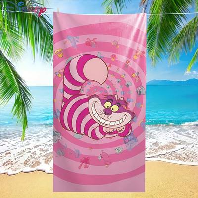 TEMU 1pc Alice's Adventures In Cartoon Super Soft Extra Large Cute Bath Towel Anime Pool Towel Birthday Gifts Microfiber Beach Towels Quick Dry Multi Size Image