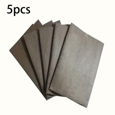 TEMU 5pcs Glass Cleaning Cloths, Thick Microfiber Cleaning Towels For Windows, Kitchen & Household Items, Multi-functional Glass Wipes With No Shedding Handkerchief Image