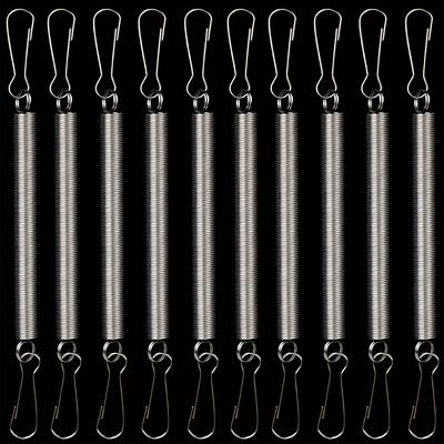 TEMU 10pcs Stainless Steel Rabbit Cage Springs With - 3.1 Inch , Easy-to-install Small Pet Water Bottle Holder For Hamsters And Rabbits, Secure Metal For Hydration Access Image