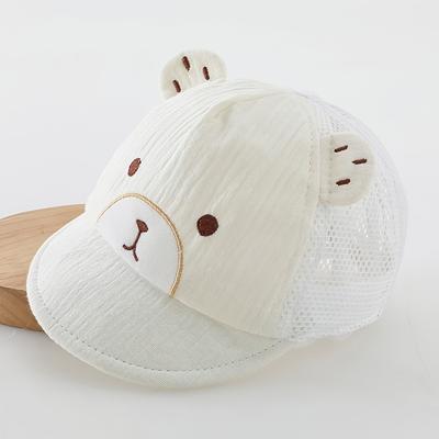 TEMU 's Hat Summer Thin Breathable Sun Hat, Cute Boy And Girl Boneless Sun Hat, Cartoon Fetal Cap Small Age Hat, Suitable For 0-6 Months Image