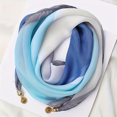 TEMU Elegant Printed Scarf - Soft Polyester, , Warm & Decorative Neck Scarf For Women, , Machine Washable, Stylish | Elegant | Machine Washable Scarf Image