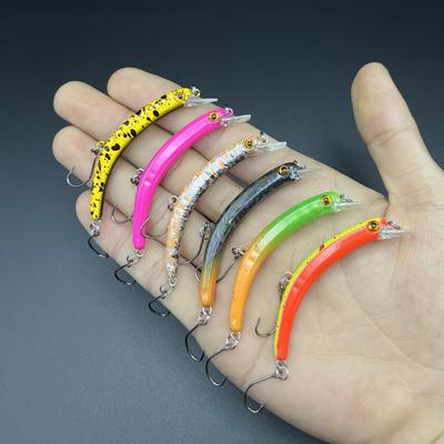 TEMU 6pcs Sinking Minnow Fishing Lures Sharp Hooks Crankbait Hard Plastic Bait Image
