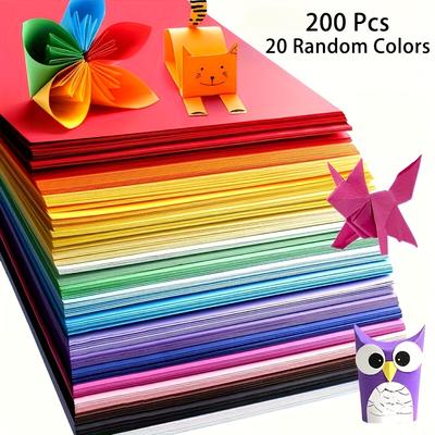 TEMU 20 Colors /200pcs Rich Handmade Paper Set, Mixed Colors, Paper Made, Top Quality Paper Material, For Origami, Art Crafts, Office Supplies, Scrapbooking, Sewing, Paper Art Tools Image