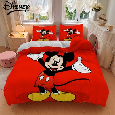 TEMU Authorized Mouse 3pcs Bedding Set, Featuring 1 Duvet Cover And 2 Pillowcases. Extremely Soft And Cozy, Perfect As A Gift For Guests Or Family, Suitable For All And Home Decor, In Sizes. Image