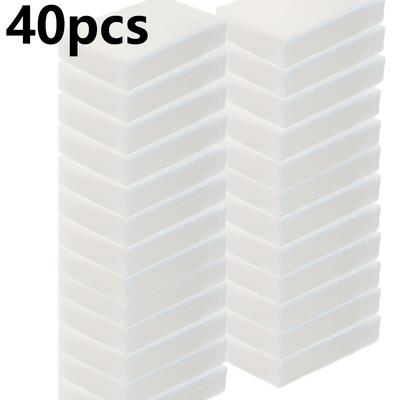 TEMU 40/80pcs Magic Wipes Set, Suitable For Kitchen, Bathroom, Living Room, Bedroom And Car Cleaning Sponges - Cut To Size According To Home Cleaning Needs Image
