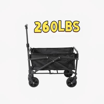 TEMU Heavy-duty Folding Garden Wagon With 360° & Reinforced Oxford Fabric - Black, 260lbs/330lbs/450lbs/600lbs Capacity - Storing Barbecue Grills, Garden Tools, Outdoor Furniture, And Pets Image