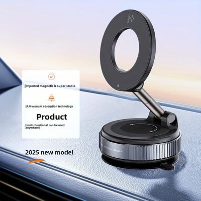 TEMU 360-degree Rotating With Flexible Adjustment - Abs Material, Vacuum Suction Base, Portable And Universal Smartphone Holder For All Devices, Smartphone Holder| Mount|rotating Base, Car Mounts Image