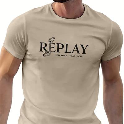 TEMU New Fear & City Graphic T-shirt - Plus Size Men's Casual Black Tee With Intricate Design, Short Sleeve, Round Neck, Summer Fashion, Casual Summer Wear | Print Tee | , Plus Size Image