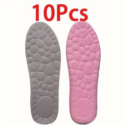 TEMU 10pcs Of Women's Comfortable Insoles - Adaptive Elasticity, Breathable And Sweat Wicking - Sports And Casual Shoes