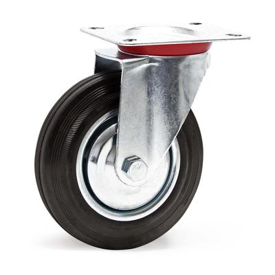 TEMU Wiltec Steering Roller Ø200mm Up To 150kg Load Capacity With Rubber Wheel Unbraked, Quiet Running, Transport Roller Furniture Roller Running Roller Furniture Steering Roller Image