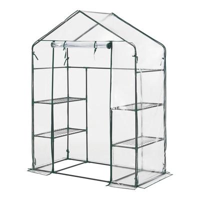 TEMU Greenhouse Hoorn With Shelves 140 X 73 X 195 Cm Foil Greenhouse With Zipper Greenhouse Transparent Image