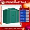 6.5ft X 3.5ft Garden Shed, Metal Shed for Garden and Outdoor Storage, Green