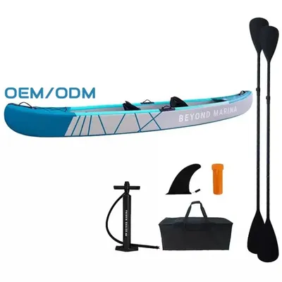 422*74*42cm K1 K2 Self Bailing Kayak 2 Person Hinchable Inflatable Kayak Cheap Drop Stitch Canoe Gonfiabil Barco Caiaque