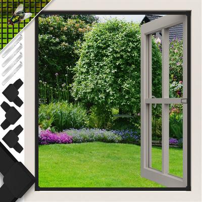 Fliegenschutzgitter für Fenster mit Aluminium Rahmen Fliegengitter Fliegenschutz Insektenschutz Image