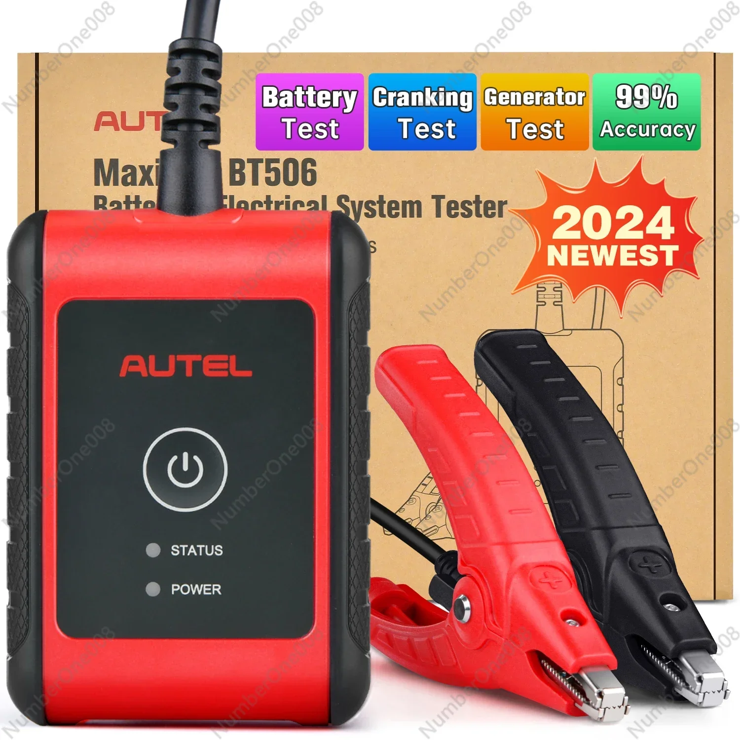 Autel Batterietester MaxiBAS BT506 Auto-Batterie- und Elektrosystem-Analysetool 6-12 V 100-2000 CCA Anlassen-/Ladesysteme Image