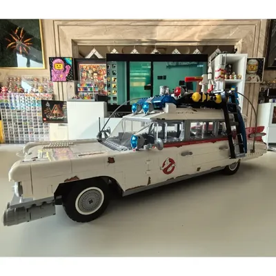 2352 Stück Ghostbusters ECTO-1 Kreativfahrzeug 10274, Baustein, kompatibel mit Ziegelsteinen, Image