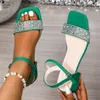 Sommer Frauen Sandalen Neue Elegante Quadratische Ferse Strass Frauen Schuhe Plus Große Mode