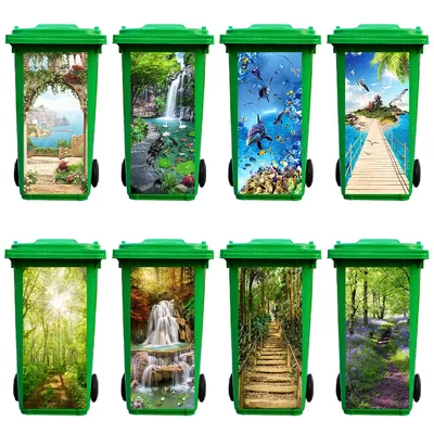 Umwelt freundliche PVC natürliche Dschungel Weg Straße Wandbild Mülleimer Aufkleber wasserdichte Image