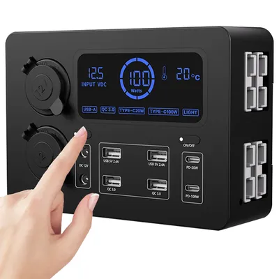 12V 100W Mini Power Box mit LED-Leuchten und LCD-Display zum tragbaren Laden USB-C und QC3.0 für Image