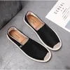Atmungsaktive Leinen Casual männer Schuhe Tuch Schuhe Leinwand Sommer Freizeit Flache Fahr Schuhe zu Fuß Größe 39-46