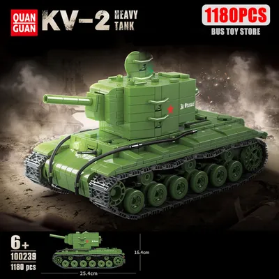 WW2 Militärgebäude Sowjetische Armee Zweiter Weltkrieg KV-2 Schwerer Panzer Montageblöcke Spielzeug Image