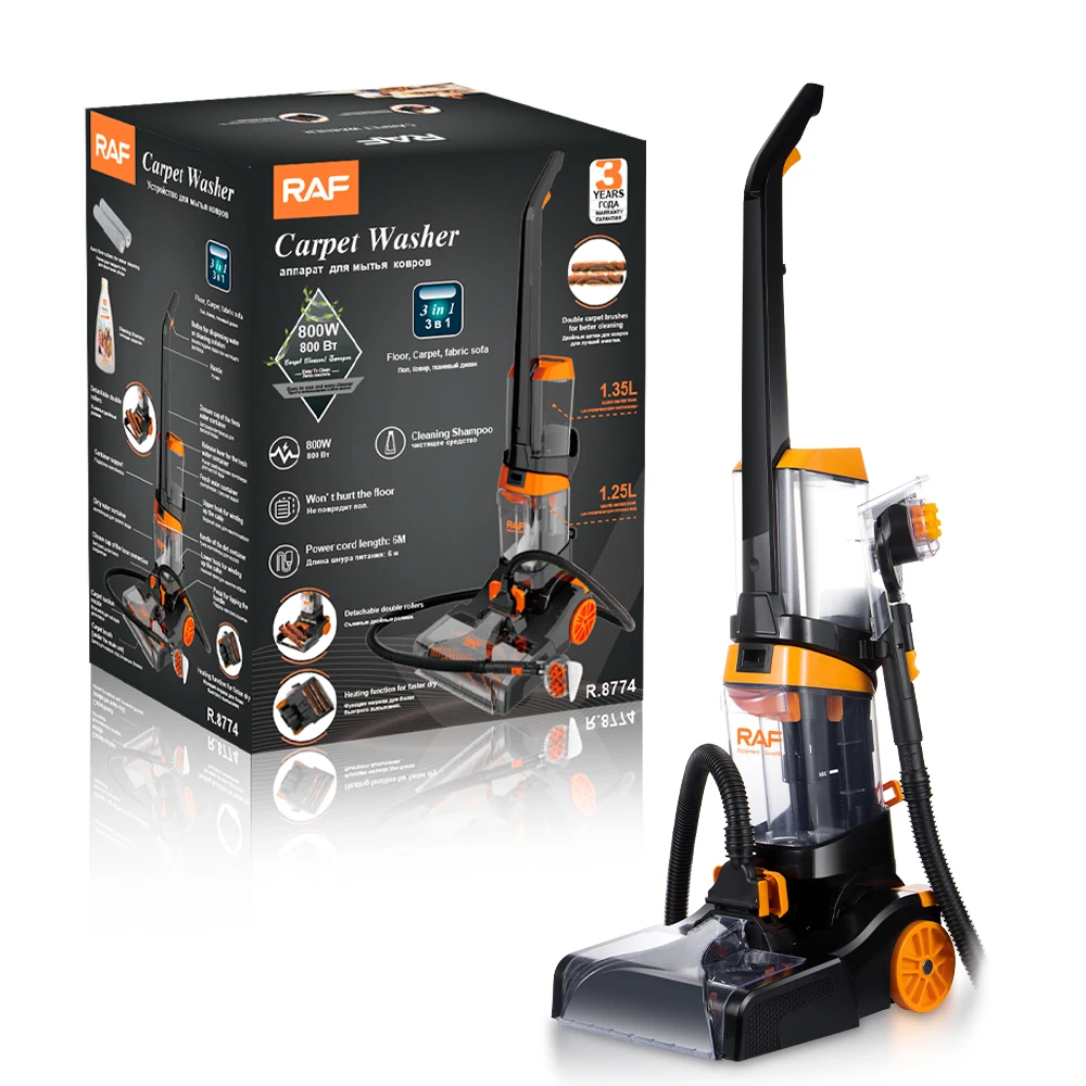 RAF New R.8774 3-in-1 leichter Nass-Teppichwasch-Staubsauger für Haustiere, Auto, kompakter Teppichreiniger, trocken und nass, mit doppeltem Verwendungszweck Image