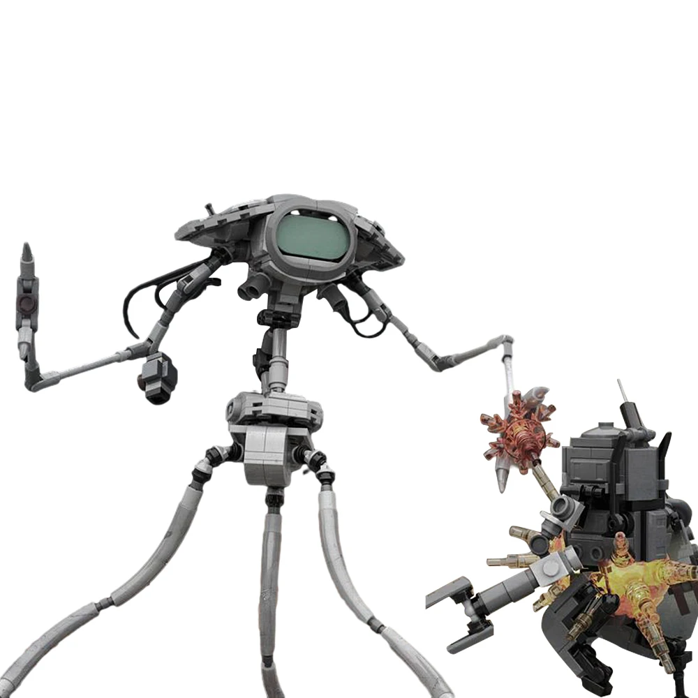 MOC- 157354 Science Fiction Der Krieg der Welten Marsianer Kampfmaschine Bausteine Alien Roboter Ziegel Spielzeug Geburtstagsgeschenke Image