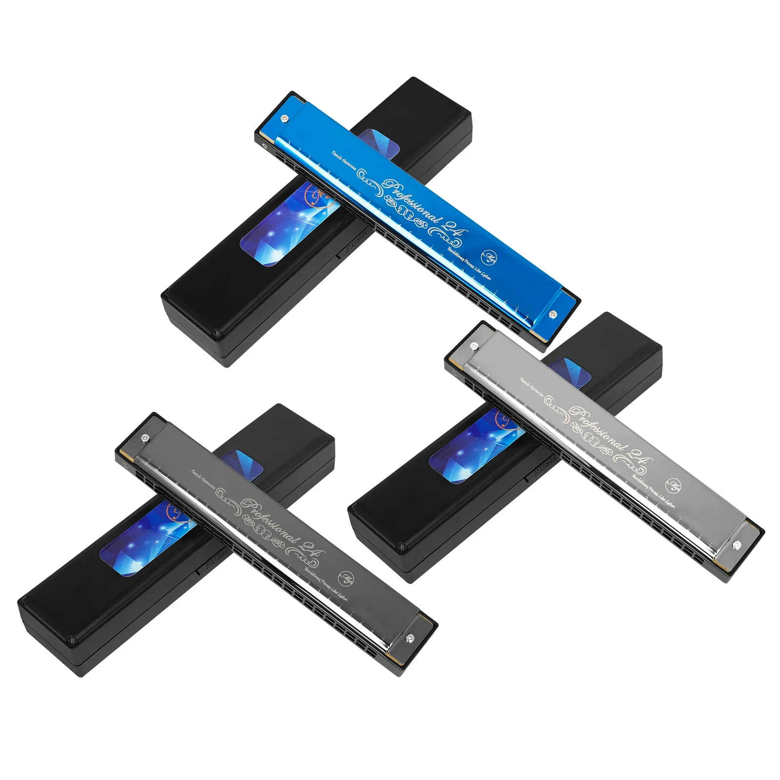 24 Löcher Mundharmonika C Ton Tremolo Mundharmonika für Anfänger Erwachsenen Kind Anfänger unterrichten Geschenk Holz blasinstrumente Mundharmonika Image