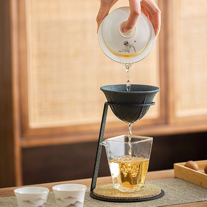 Keramik Teesieb Kaffeesieb Kaffeefilter Zubehör Nicht poröses Kaffeesieb Teefilter Kaffeefilter mit Halter Image