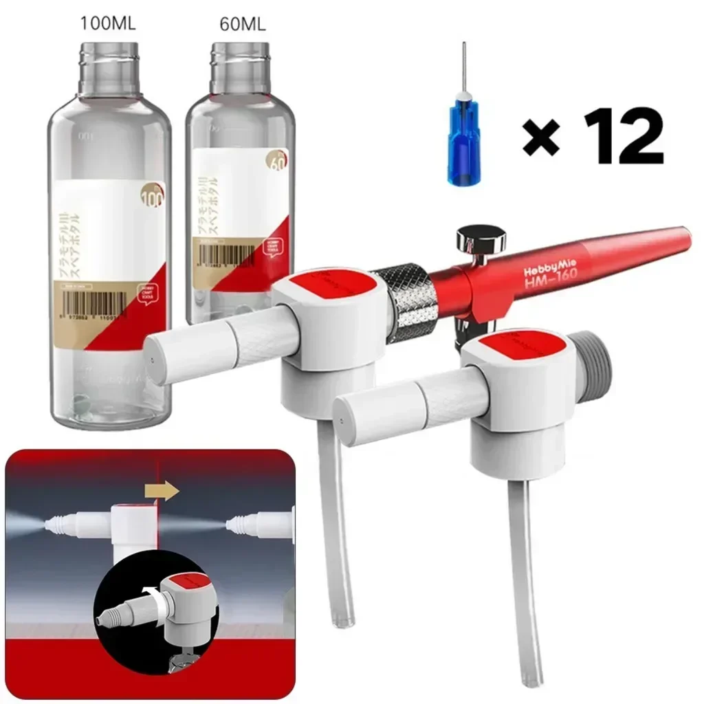 Modulares, waschfreies Airbrush-Set für Gundam-Modell, GK-Werkzeug, Luftbürsten-Set, Spritzpistole für Heimwerker, Hobby, Kunsthandwerk, HM-160-Modell, Malwerkzeuge Image