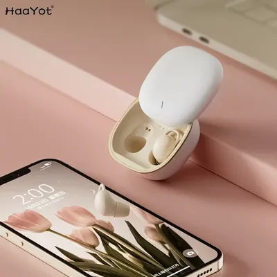 HAAYOT Mini Sleep In Ear Headset Bluetooth Ohrhörer TWS Wireless Stereo Sound Ohrhörer 6mm Nano Image