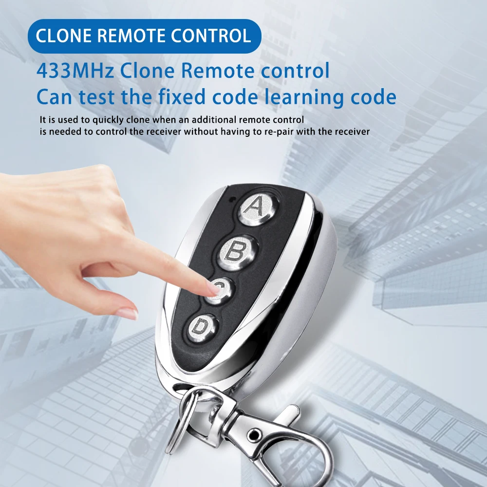433 MHz kabellose Fernbedienung Klon-Fernbedienung Universal Garagen-Fernbedienung RF-Fernbedienung Garagentor-Fernbedienung Image