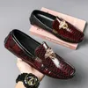 Mode Rot männer Müßiggänger Plus Größe 38-48 Leder Casual Schuhe Für Männer Wohnungen Hohe Qualität