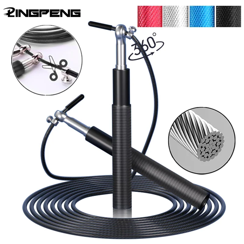 Stahldraht Springseil Fitness Sportgeräte Lager Springseil Mittelschüler Training Aluminiumlegierung Image